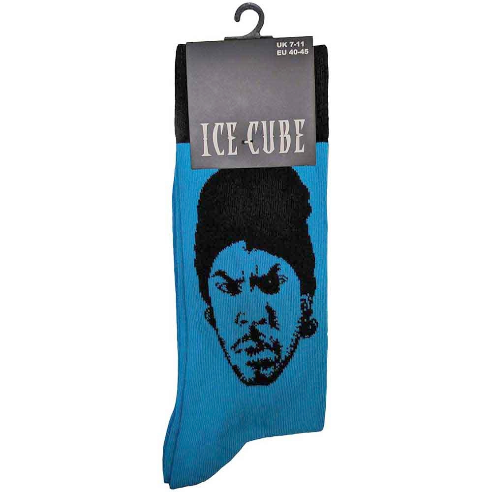 Ice Cube - Portrait Sokken - Blauw